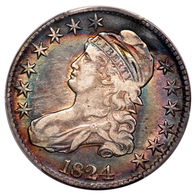 1824 O-115 50C Capped Bust Half Dollar PCGS VF35