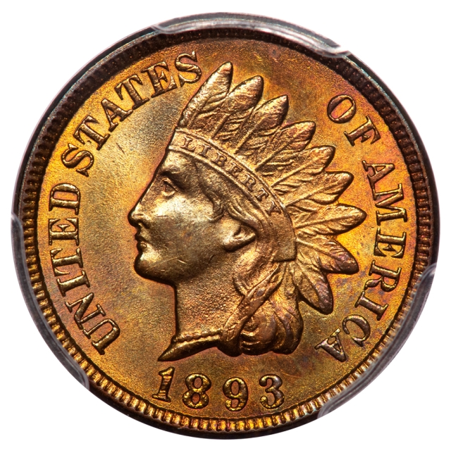 1893 1C Indian Cent - Type 3 Bronze PCGS MS63RB (CAC)