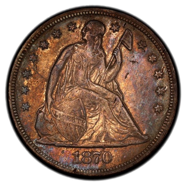 1870-CC $1 Liberty Seated Dollar PCGS XF45