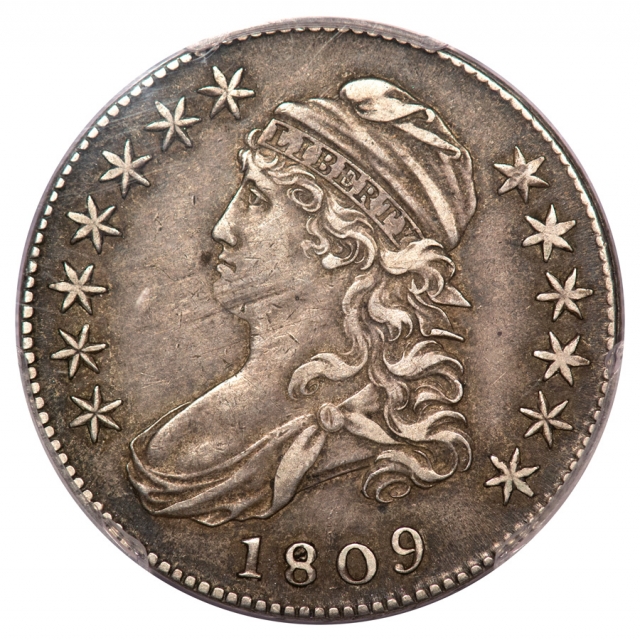 1809 50C Overton 114a R5- Capped Bust Half Dollar PCGS XF40 (CAC)