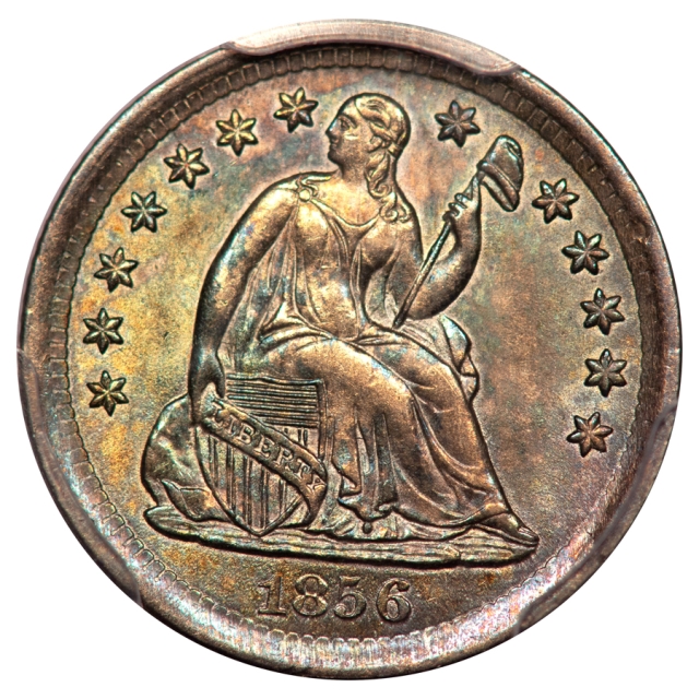 1856 H10C Liberty Seated Half Dime PCGS MS63