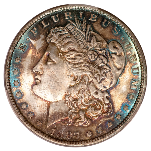 1897 $1 Morgan Dollar CACG MS64