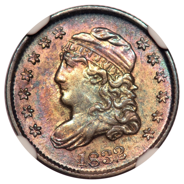 1832 LM-7 Capped Bust Half Dime H10C NGC MS64 (CAC)