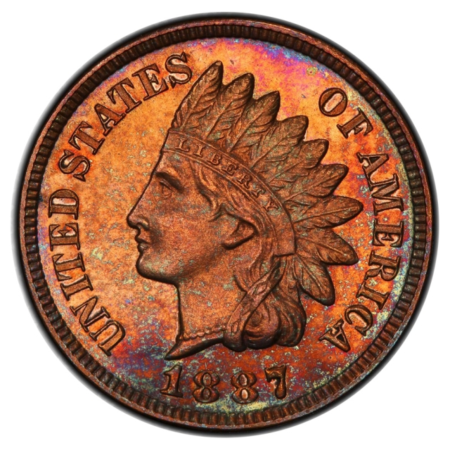 1887 1C Indian Cent - Type 3 Bronze PCGS PR64RB