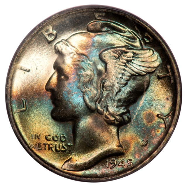 1945-S 10C Mercury Dime PCGS MS66