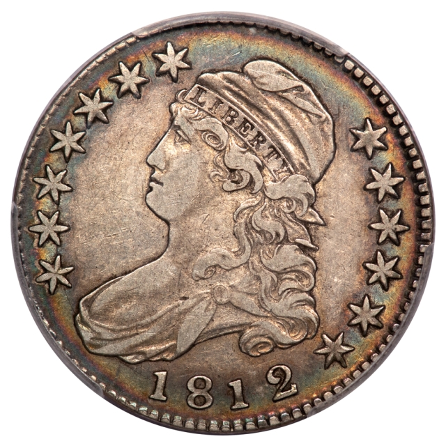 1812/1 50C Large 8 Capped Bust Half Dollar PCGS XF40