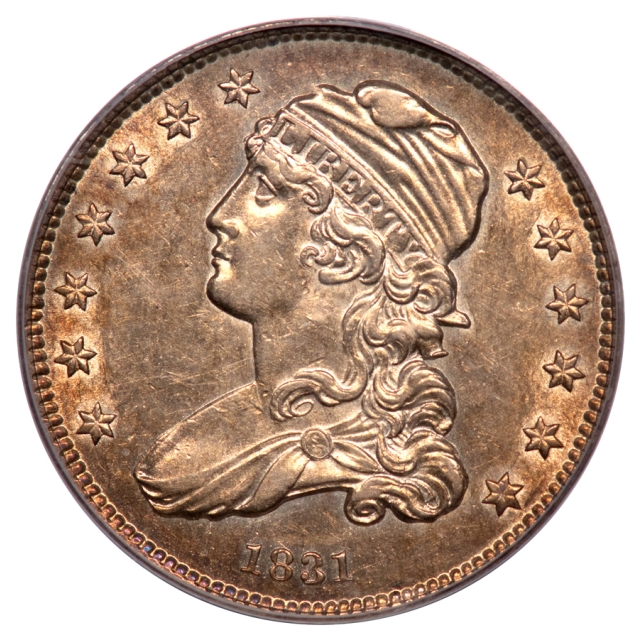 1831 B-2 25C Small Letters Capped Bust Quarter PCGS AU55