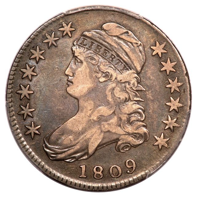 1809 O-115 50C Capped Bust Half Dollar PCGS VF25