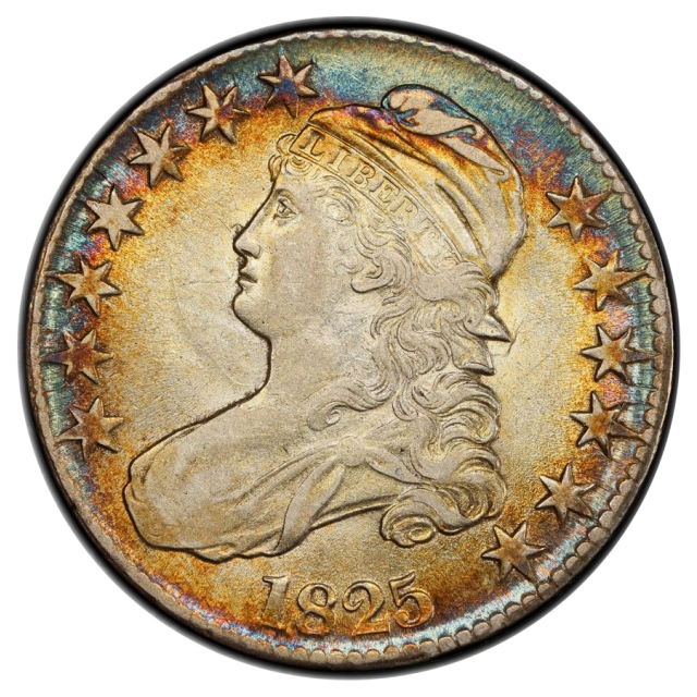 1825 O-110 50C Capped Bust Half Dollar PCGS AU53