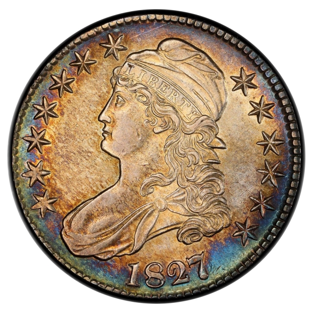 1827/6 O-101 50C Capped Bust Half Dollar PCGS AU53