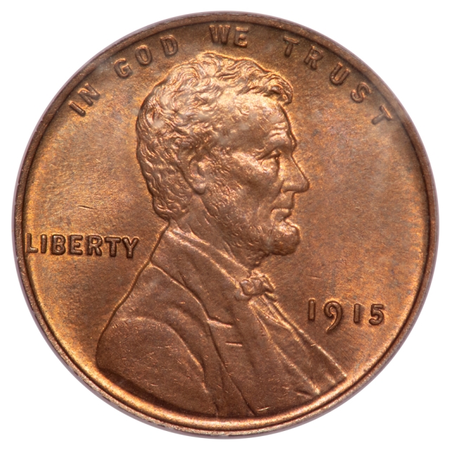 1915 1C Lincoln Cent - Type 1 Wheat Reverse PCGS OGH MS65RB